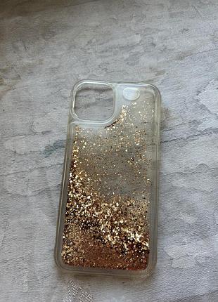 Чохол на 13-14 айфон прозорий з блистітками