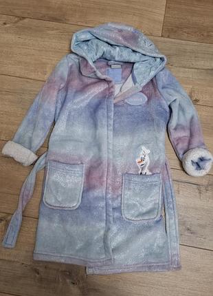 Халат флисовый девочке на 5-6 лет рост до 116 см