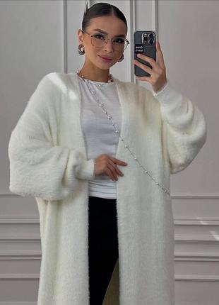 Молочний кардиган альпака білий кардиган альпака