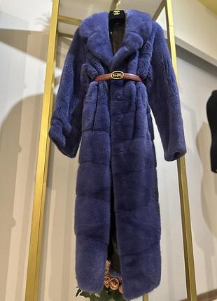 Яркая норковая шуба