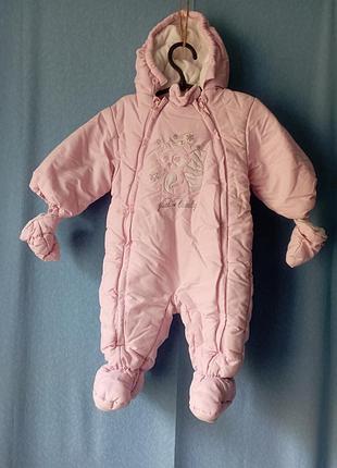 Комбинезон теплый на флисе и синтепоне baby club 6-9m/74