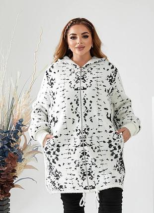 Женское пальто из альпаки до 66 размера