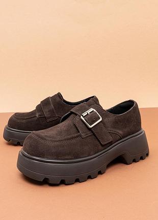 Женские лоферы туфли натуральная кожа коричневые 36 - 41 лофферы туфлы женские allsy lonza 1111609