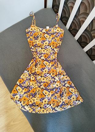 Женский сарафан в цветочный принт