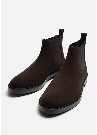Шкіряні черевики-челсі від zara