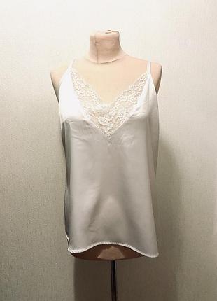 Майка білизняна, нижня білизна під шовк на бретельках з мереживом нижнее белье