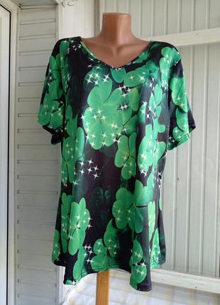 Трикотажная блуза масло большого размера батал