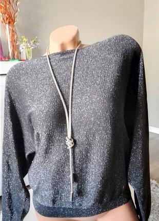 Джемпер женский с люрексом большого размера