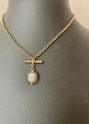 Вінтажна підвіска кольє ланцюжок стрази американський вінтаж