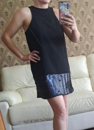 Коктельна сукня коротка міні з паєтками