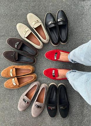 Туфли лоферы натуральная замша 36-41 балетки лодочки женские деми