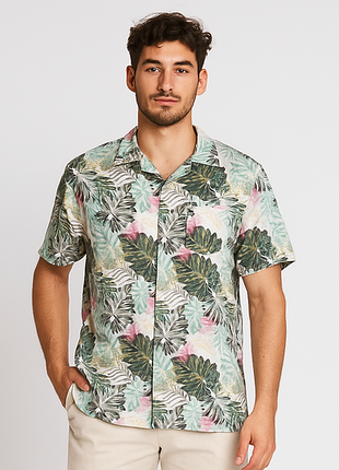 Гавайська сорочка tissaia гавайка теніска віскоза