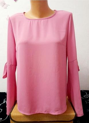 Блузка с длинным рукавом розового цвета от бренда amisu