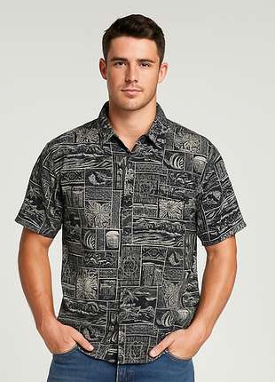 Гавайська сорочка rima гавайка теніска полівіскоза