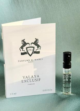Пробник парфюма parfums de marly valaya exclusif paris 1.5ml