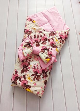 Летний конверт на выписку для девочки