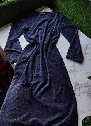 Платье миди темно синего цвета