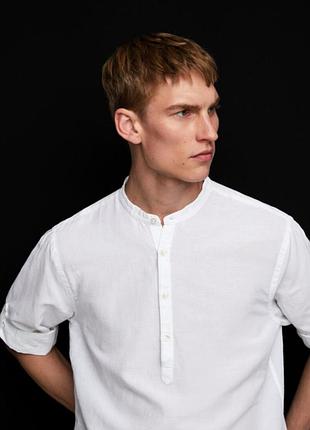 Поло zara м нежно голубая