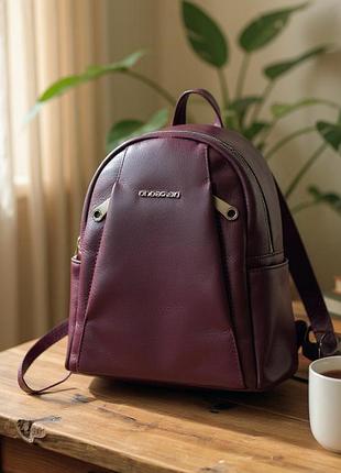 Итальянский рюкзак фирма di gregorio кожа бордо