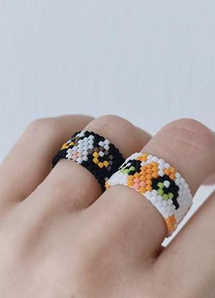 Каблучки з бісеру жіночі з мордашками тварин 🐾