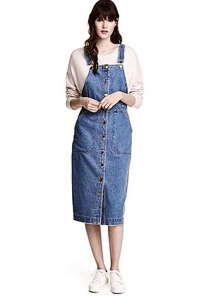 Джинсовый комбинезон-юбка