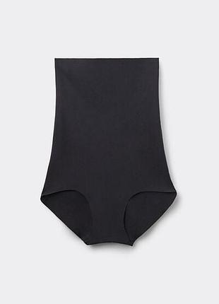 Высокие черные гладкие трусы утяжка