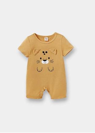 Бавовняний комбінезон пісочник ромпер лев cozy cub 1-1,5 року