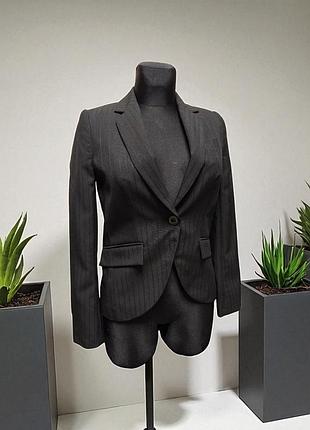 Брендовый пиджак в полоску с карманами от e-vie collection 🖤