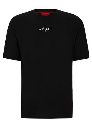 Футболка hugo with embroidered logo (black)