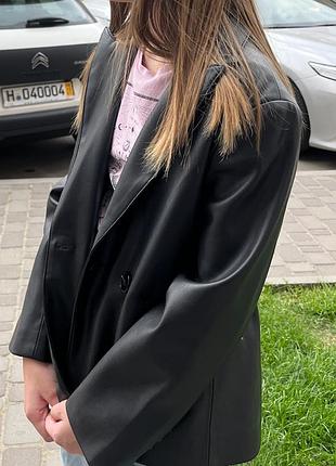 Шкіряний піджак дитячий 140 см