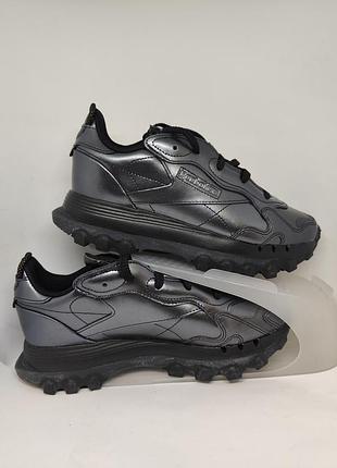 Кроссовки женские reebok cardi b x classic leather black dark silver core-black gw2631 оригинал, новые