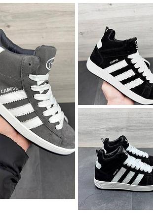 Зимние кроссовки adidas. 36-39 розмір, натуральний нубук, хутро, ботинки