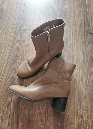 Ботинки ботильоны кожаные