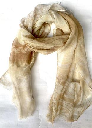 Шарф осінній бежевий
