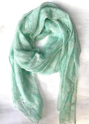 Шарф осінній бірюзовий