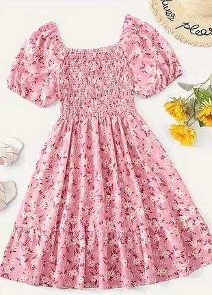 Платье в цветочный принт батал shein