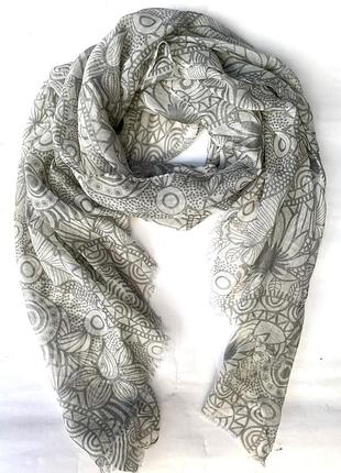 Шарф осінній сірий