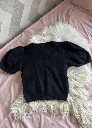 Мʼягкий укорочений светр з короткими рукавами papaya