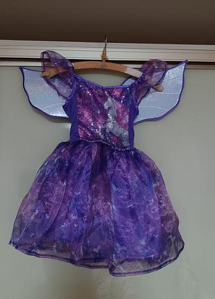 Детское карнавальное платье с крыльями 3-4 года
