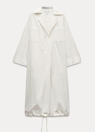 Нова бавовняна міді сукня плаття балон balloon zara хлопковое миди платье балон