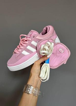 Женские кроссовки adidas campus x bad bunny pink