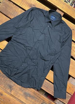 Мужская рубашка f&f (эф энд эф м-лрр идеал оригинал черная)