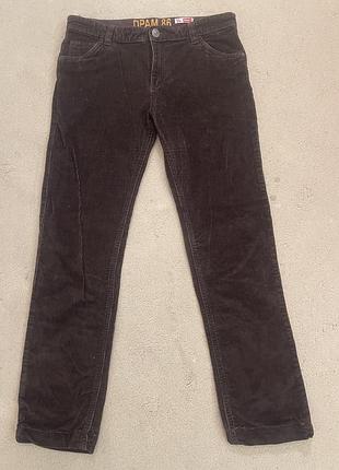 Джинси вельветові, прямі, середня посадка, по бірці на 14 років