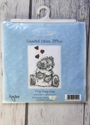 Набір для вишивання хрестиком anchor тедді me to you counted cross stitch kit tatty teddy tt03