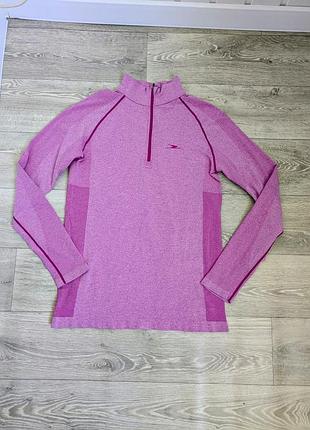 Функциональный бесшовный лонгслив на короткой молнии термофутболка на длинный рукав базовый слой