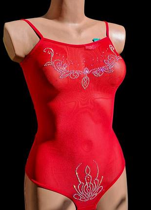 Боди-сетка со стразами