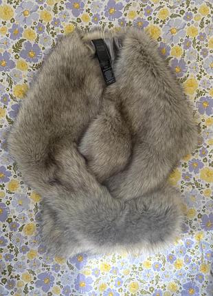 Стильний якісний шарф комір з штучного хутра