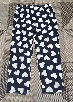 Штаны пижамные в сердечки новые 16-18р.