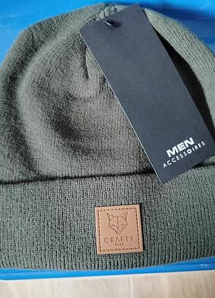 Качественная теплая зимняя шапка с отворотом марки new yorker из польщи