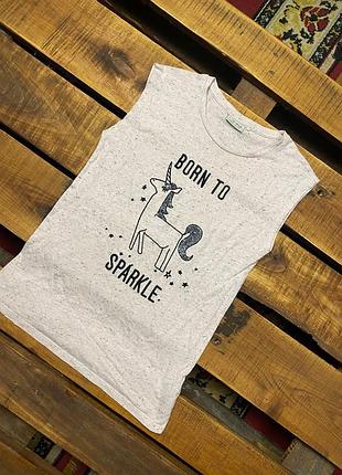 Детская майка с вышивкой и пайетками next (некст 10 лет 140 см идеал оригинал разноцветная)